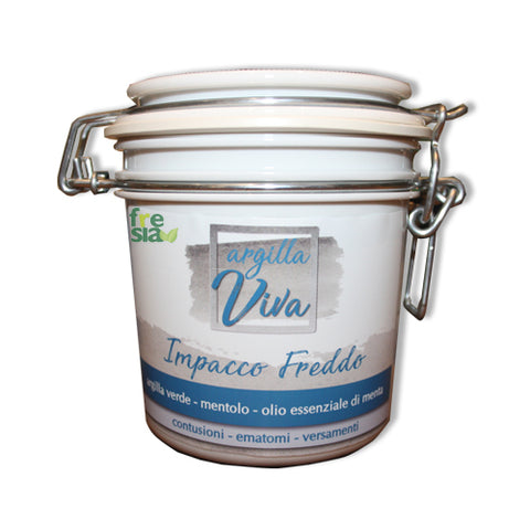 ARGILLA VIVA – Impacco freddo per contusioni, ematomi e versamenti, per un effetto rassodante e anticellulite – 350 ml