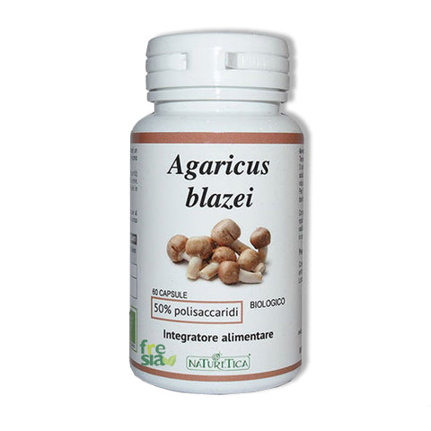 AGARICUS BLAZEI - HIMEMATZUTAKE - Fungo adatto in caso di allergie e infiammazioni. Regola il colesterolo - 60 capsule