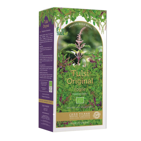 TULSI ORIGINAL FOGLIE, BASILICO SANTO – Rinvigorisce corpo e mente. Antinvecchiamento – 100g
