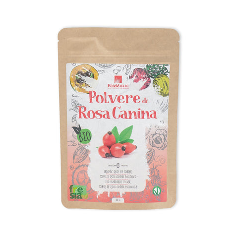 ROSA CANINA POLVERE BIO - Un concentrato di vitamina C, antiossidanti e immunostimolante - 100G