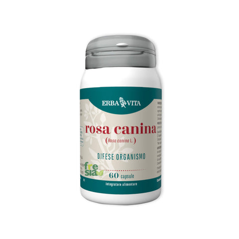 ROSA CANINA - Buon ricostituente, fonte di vitamina C. Migliora la risposta immunitaria - 60 capsule