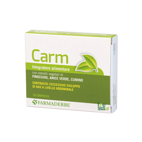 CARM - Migliora la digestione e dona benessere all'intestino. Riduce il gonfiore - 30 compresse