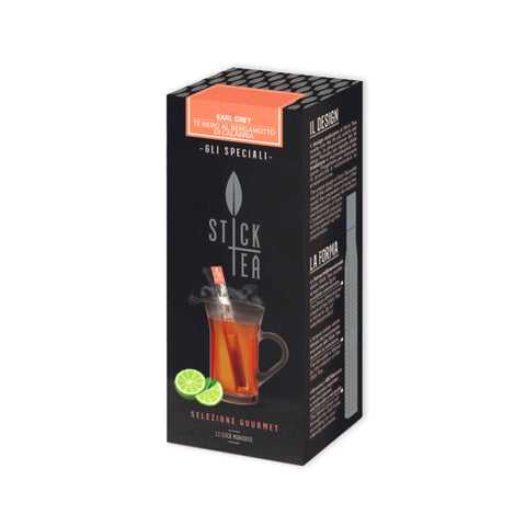 TE' NERO AL BERGAMOTTO DI CALABRIA, EARL GREY - Gli speciali - Stick Tea Italia - 12 Stick monodose