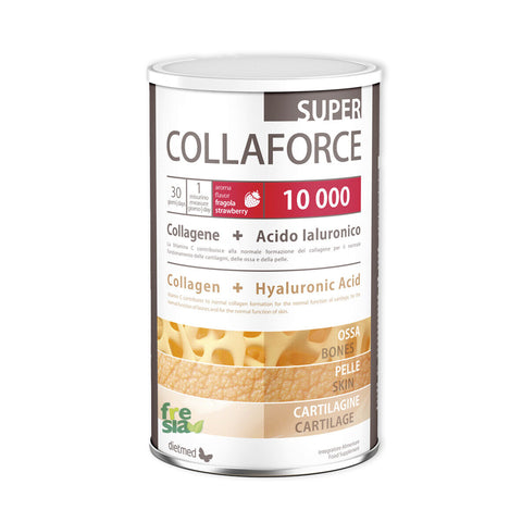 SUPER COLLAFORCE 10000 - per capelli, unghie e ossa forti, e per una pelle senza età – gusto fragola - 450g