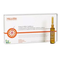 MIGLIORIN FIALE PER CAPELLI – Coadiuvante prevenzione caduta capelli – 10 Fiale per uso esterno da 10 ml monouso
